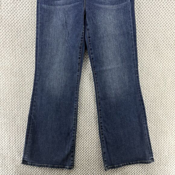 Boston Proper Jeans Women 4 Blue Medium Wash Flare High Rise Denim Stretch - Picture 4 of 15
